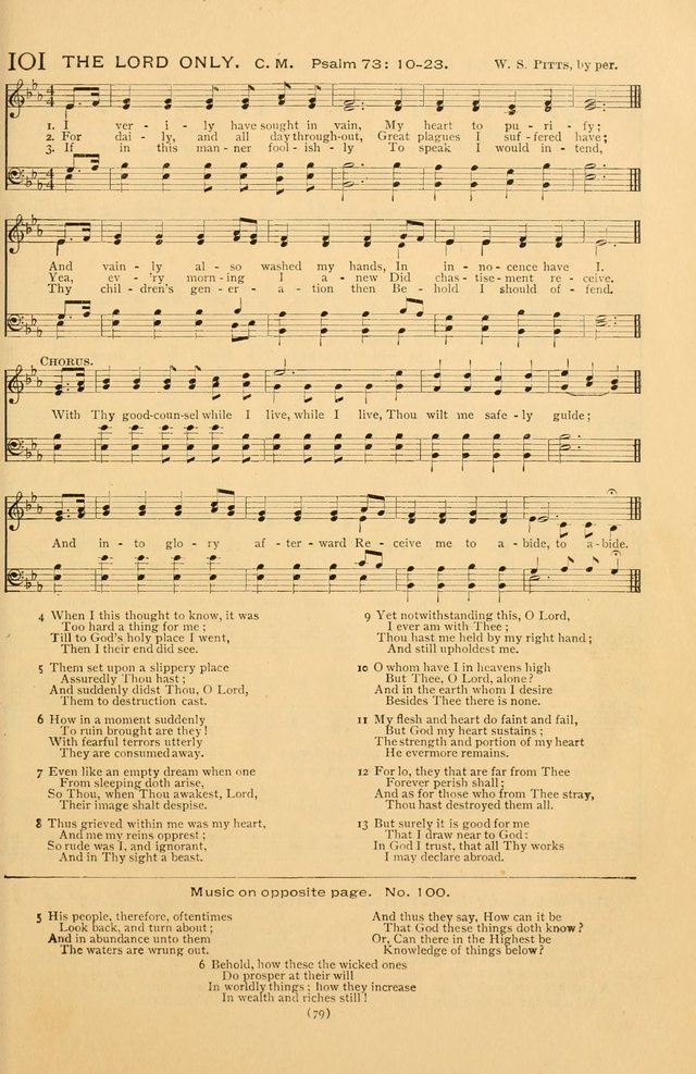Bible Songs: consisting of selections from the Psalms set to music suitable for Sabbath Schools, prayer meetings, etc. page 79