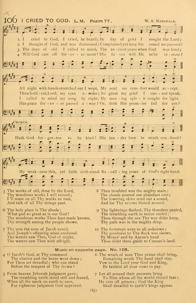 Bible Songs: consisting of selections from the Psalms set to music suitable for Sabbath Schools, prayer meetings, etc. page 83