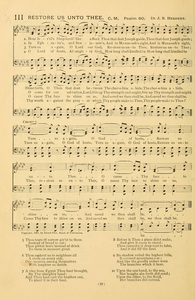 Bible Songs: consisting of selections from the Psalms set to music suitable for Sabbath Schools, prayer meetings, etc. page 88