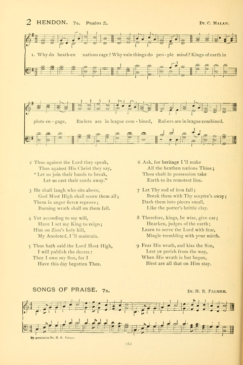 Bible Songs: consisting of selections from the Psalms set to music suitable for Sabbath Schools, prayer meetings, etc. page 2
