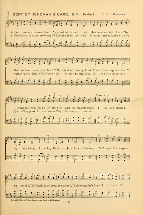 Bible Songs: consisting of selections from the Psalms set to music suitable for Sabbath Schools, prayer meetings, etc. page 3