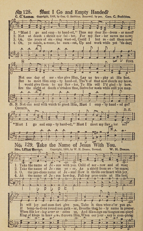 Beth-el Bells: a book of gospel songs for all christian work and worship page 130