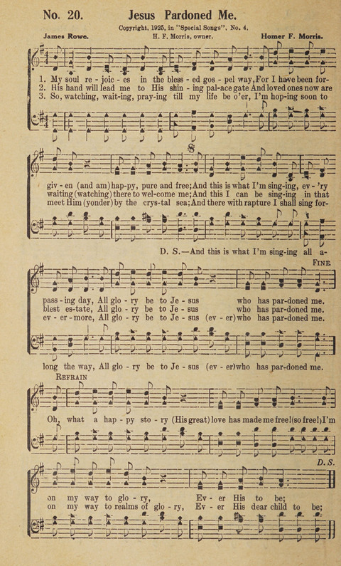 Beth-el Bells: a book of gospel songs for all christian work and worship page 20