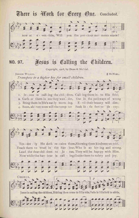 Crowning Carols: a superior collection of Sacred songs for the Church, Sunday school, singing class, singing convention, etc. page 103