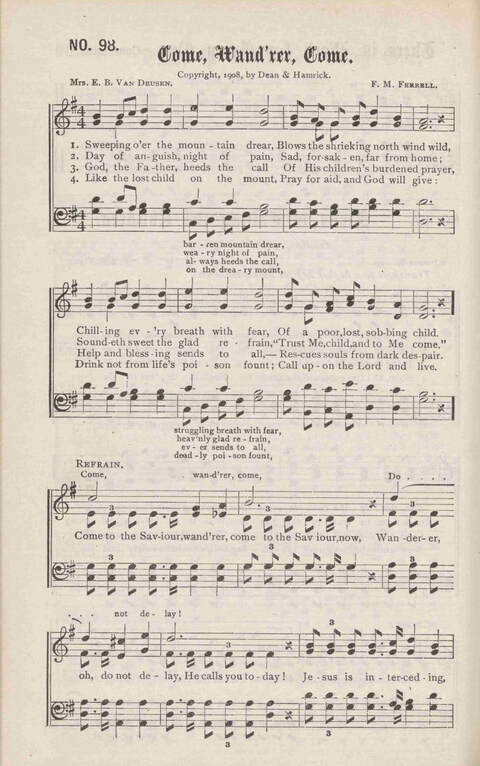 Crowning Carols: a superior collection of Sacred songs for the Church, Sunday school, singing class, singing convention, etc. page 104