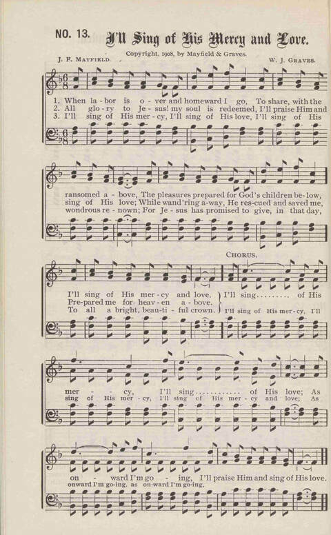 Crowning Carols: a superior collection of Sacred songs for the Church, Sunday school, singing class, singing convention, etc. page 14