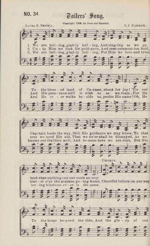 Crowning Carols: a superior collection of Sacred songs for the Church, Sunday school, singing class, singing convention, etc. page 36