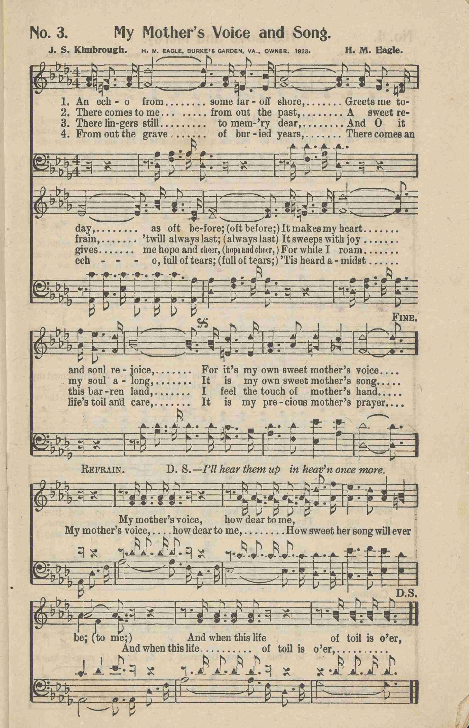 The Call: a choice collection of gospel songs, suitable for all religious worship and needed in all churches page 4