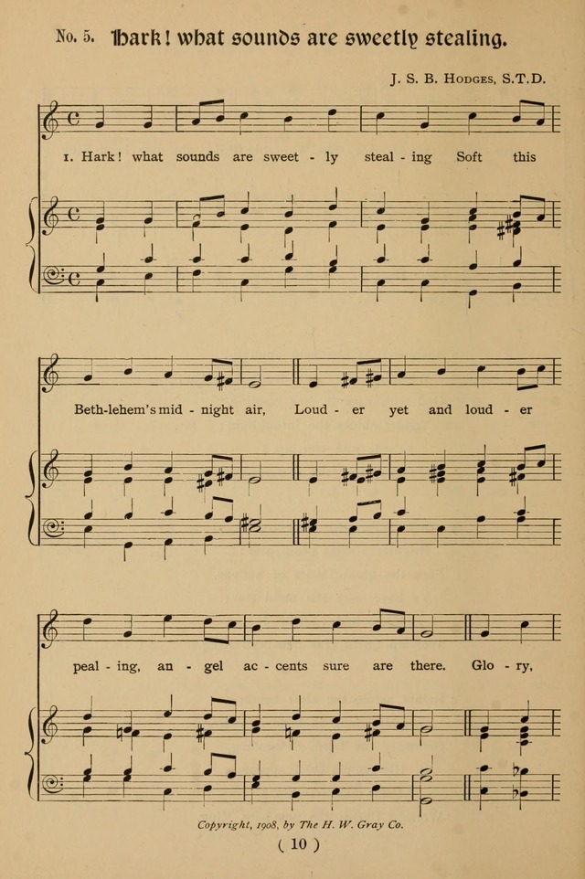 Christmas Carols and Hymns for Children: set to music by the Rev. J. S. B. Hodges, S.T.D. page 11
