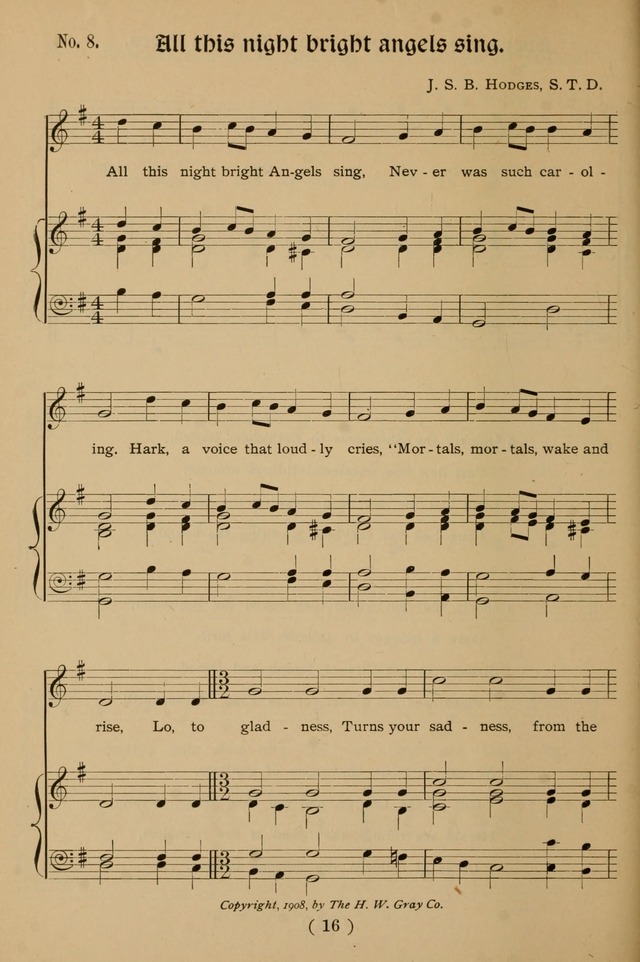 Christmas Carols and Hymns for Children: set to music by the Rev. J. S. B. Hodges, S.T.D. page 17