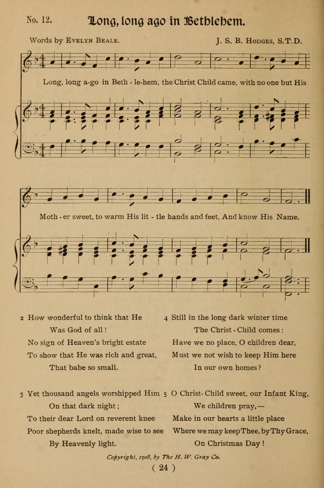 Christmas Carols and Hymns for Children: set to music by the Rev. J. S. B. Hodges, S.T.D. page 29