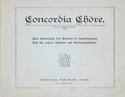 Concordia Chöre: eine Sammlung von Liedern in vierstimmigem Satz für unsere Schulen und Sonntagsschulen page iv
