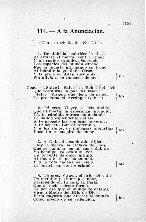 Coleccion de Cantos Sagrados Populares page 151