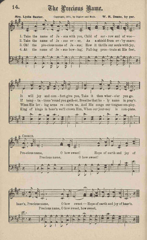 Church Evangel: a choice collection of gospel songs for church and evangelistic work page 14