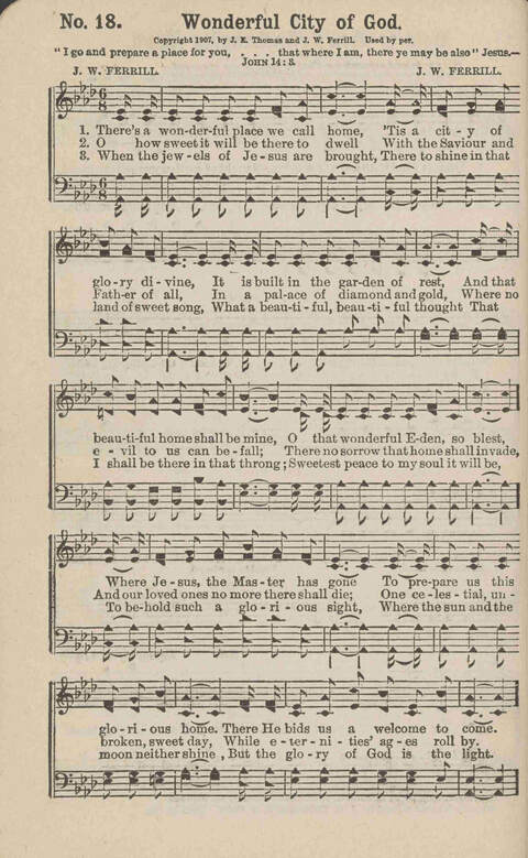 Church Evangel: a choice collection of gospel songs for church and evangelistic work page 18