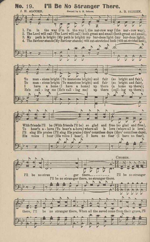 Church Evangel: a choice collection of gospel songs for church and evangelistic work page 20