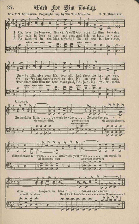 Church Evangel: a choice collection of gospel songs for church and evangelistic work page 29