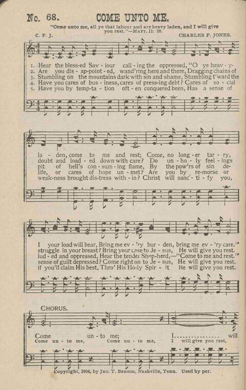 Church Evangel: a choice collection of gospel songs for church and evangelistic work page 70
