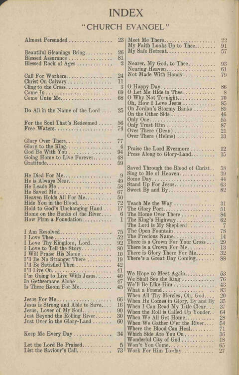Church Evangel: a choice collection of gospel songs for church and evangelistic work page 94