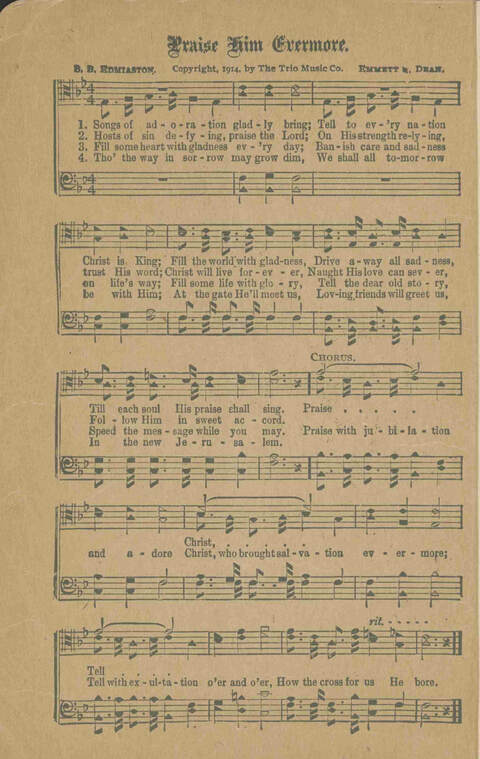 Church Evangel: a choice collection of gospel songs for church and evangelistic work page i