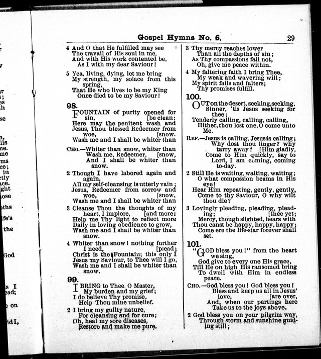 Christian Endeavor Edition of Gospel Hymns No. 6: Canadian ed. (words only) page 28