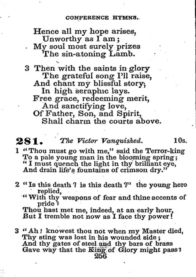 Conference Hymns. a new collection of hymns, designed especially for use in conference and prayer meetings, and family worship. page 270