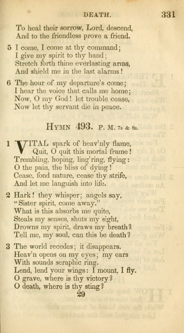 A Collection of Hymns and a Liturgy: for the use of Evangelical Lutheran Churches, to which are added prayers for families and individuals (New and Enl. Stereotype Ed.) page 331