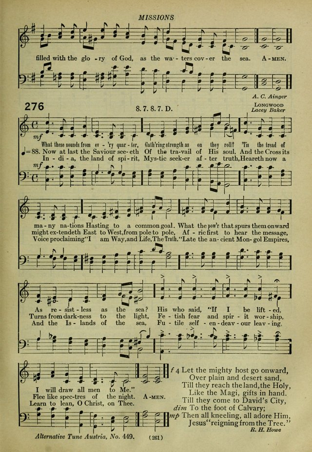 The Church Hymnal: containing hymns approved and set forth by the general conventions of 1892 and 1916; together with hymns for the use of guilds and brotherhoods, and for special occasions (Rev. ed) page 262