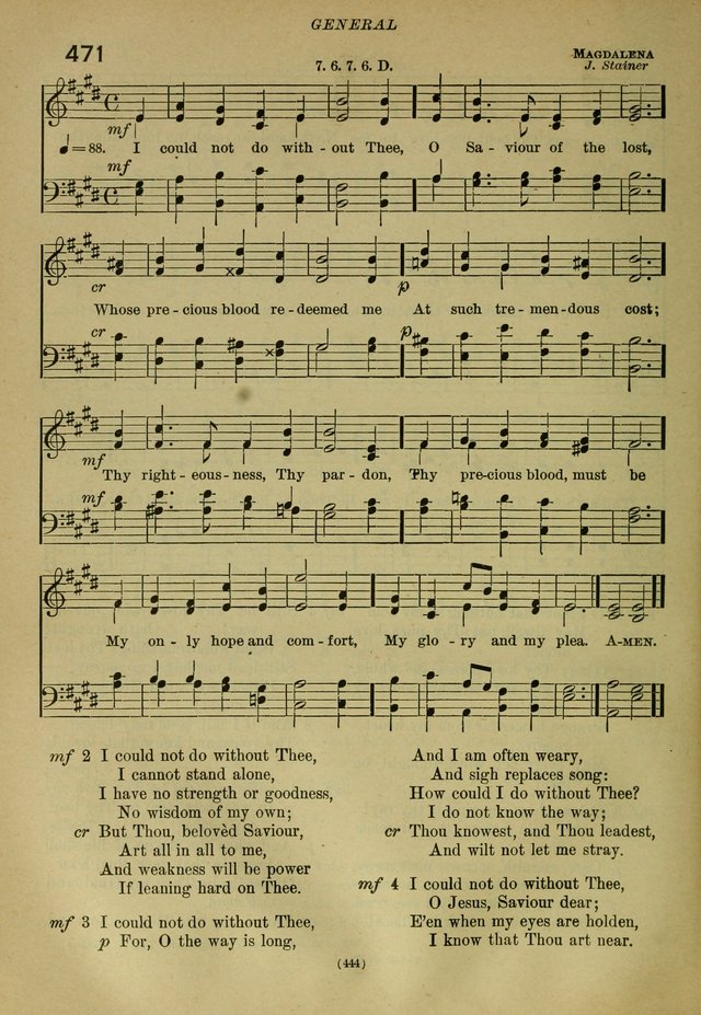 The Church Hymnal: containing hymns approved and set forth by the general conventions of 1892 and 1916; together with hymns for the use of guilds and brotherhoods, and for special occasions (Rev. ed) page 445