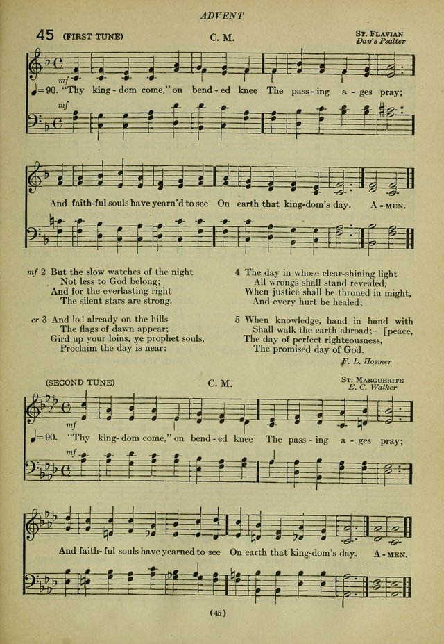 The Church Hymnal: containing hymns approved and set forth by the general conventions of 1892 and 1916; together with hymns for the use of guilds and brotherhoods, and for special occasions (Rev. ed) page 46