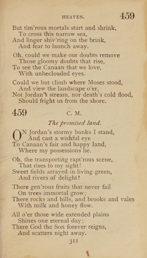 A Collection of Hymns and Sacred Songs: suited to both private and public devotions, and especially adapted to the wants and uses of the brethren of the Old German Baptist Church page 305