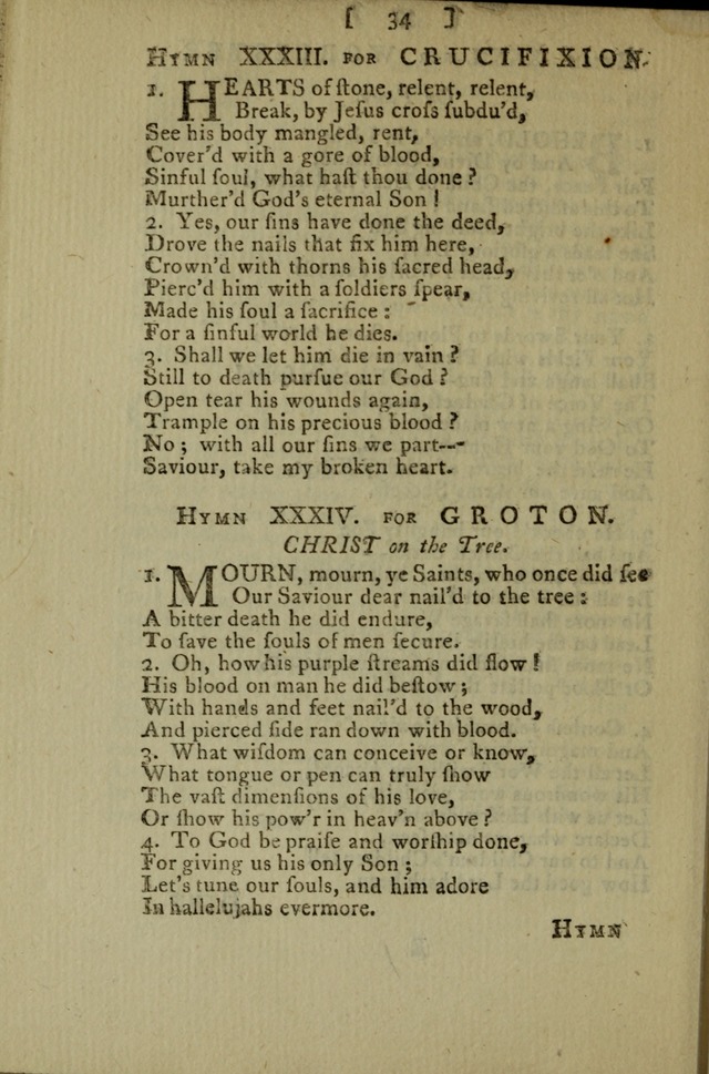 A Collection of Hymn Tunes from the most modern and approved authors page 70