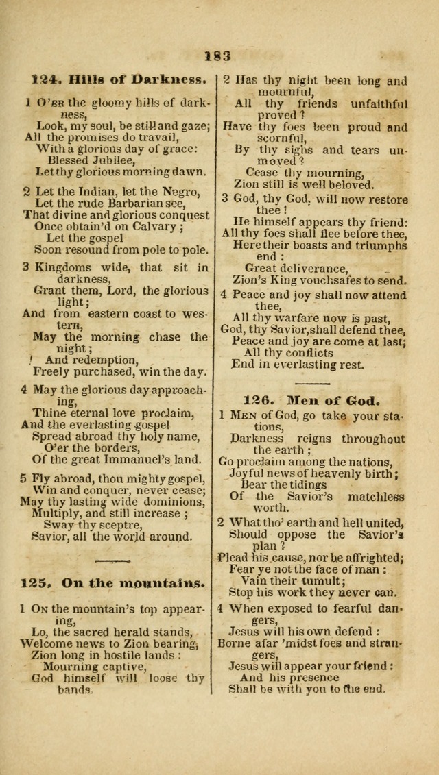 The Christian Lyre: adapted for use in families, prayer meetings, and revivals of religion page 183
