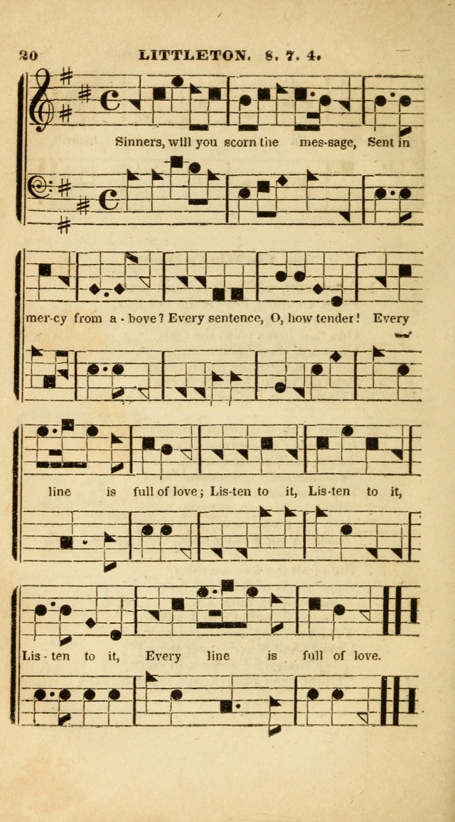 The Christian Lyre: adapted for use in families, prayer meetings, and revivals of religion page 20