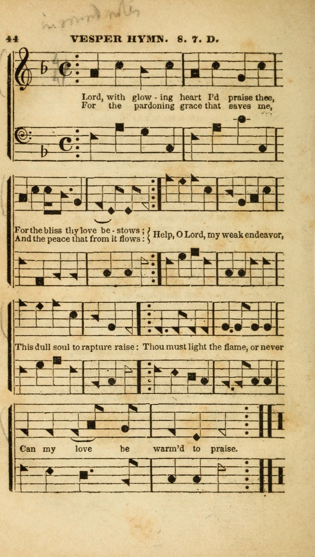 The Christian Lyre: adapted for use in families, prayer meetings, and revivals of religion page 44