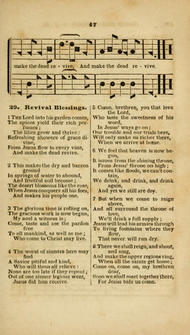 The Christian Lyre: adapted for use in families, prayer meetings, and revivals of religion page 47