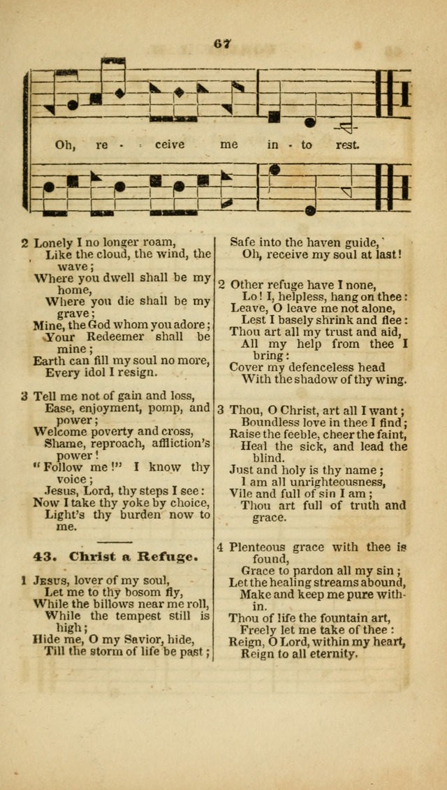 The Christian Lyre: adapted for use in families, prayer meetings, and revivals of religion page 67