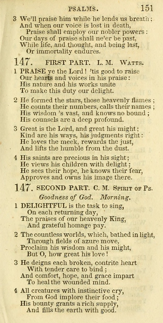 The Christian Psalmist: being a collection of psalms, hymns, and spiritual songs compiled from the most approved authors, and designed as a standard hymn book for public and social worship page 151