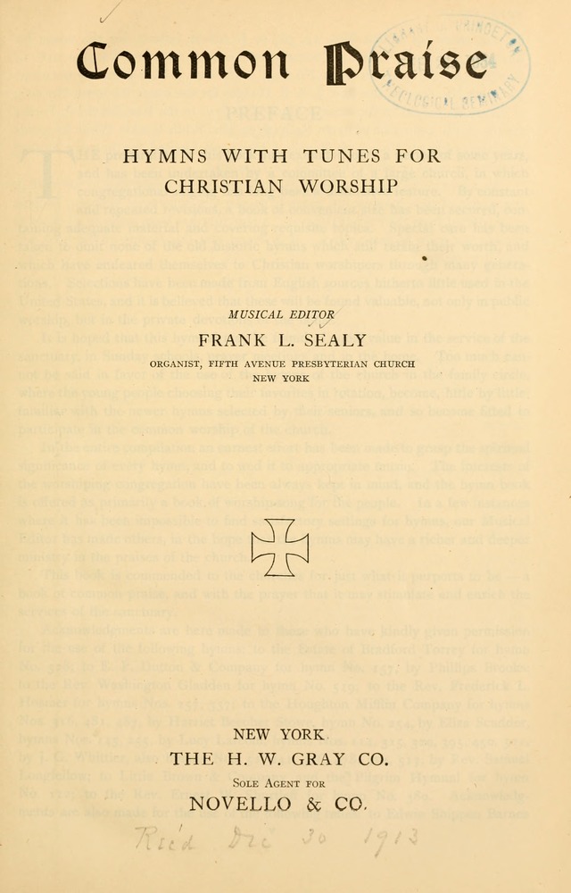 Common Praise: hymns with tunes for Christian worship page 10