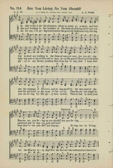 Christian Praise: edited and compiled for use in Sunday schools, churches, evangelistic meetings, singing conventions and all religious services page 102