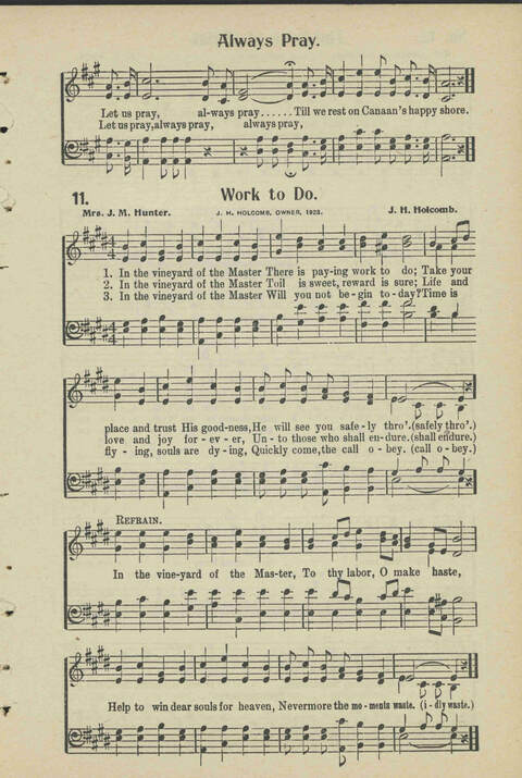 Christian Praise: edited and compiled for use in Sunday schools, churches, evangelistic meetings, singing conventions and all religious services page 11