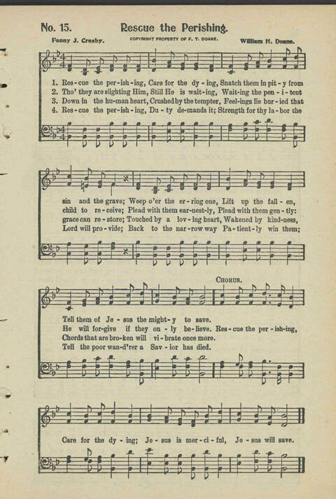 Christian Praise: edited and compiled for use in Sunday schools, churches, evangelistic meetings, singing conventions and all religious services page 15