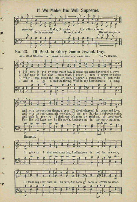 Christian Praise: edited and compiled for use in Sunday schools, churches, evangelistic meetings, singing conventions and all religious services page 23