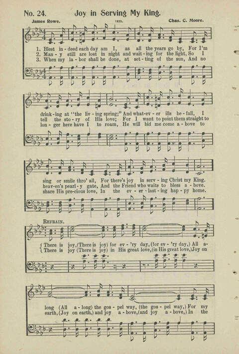Christian Praise: edited and compiled for use in Sunday schools, churches, evangelistic meetings, singing conventions and all religious services page 24
