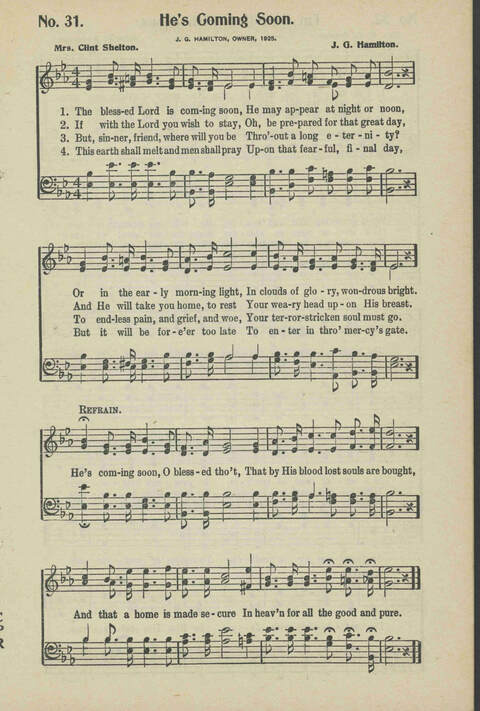Christian Praise: edited and compiled for use in Sunday schools, churches, evangelistic meetings, singing conventions and all religious services page 29