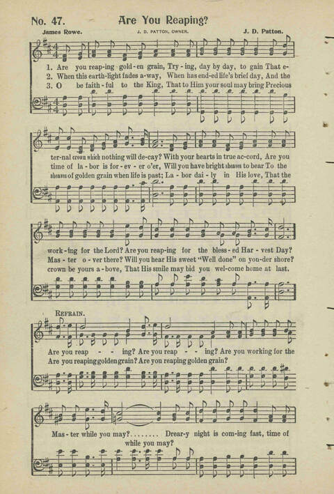Christian Praise: edited and compiled for use in Sunday schools, churches, evangelistic meetings, singing conventions and all religious services page 44