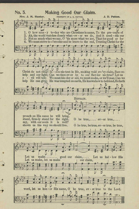 Christian Praise: edited and compiled for use in Sunday schools, churches, evangelistic meetings, singing conventions and all religious services page 5