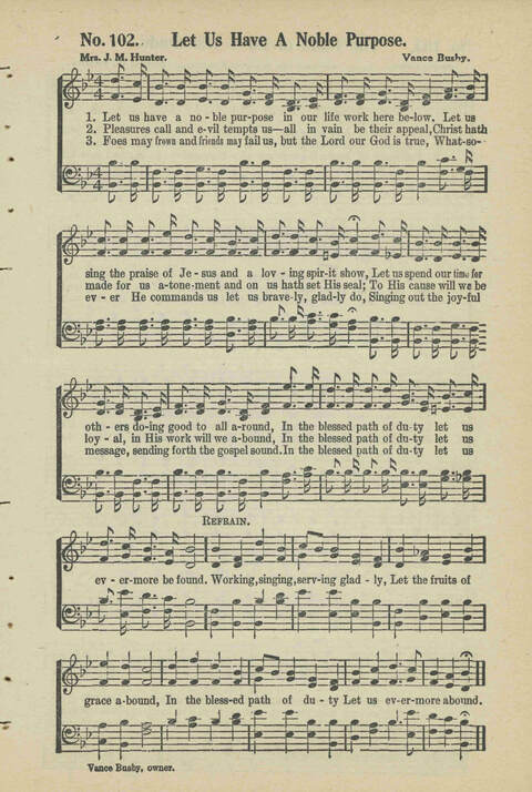 Christian Praise: edited and compiled for use in Sunday schools, churches, evangelistic meetings, singing conventions and all religious services page 91