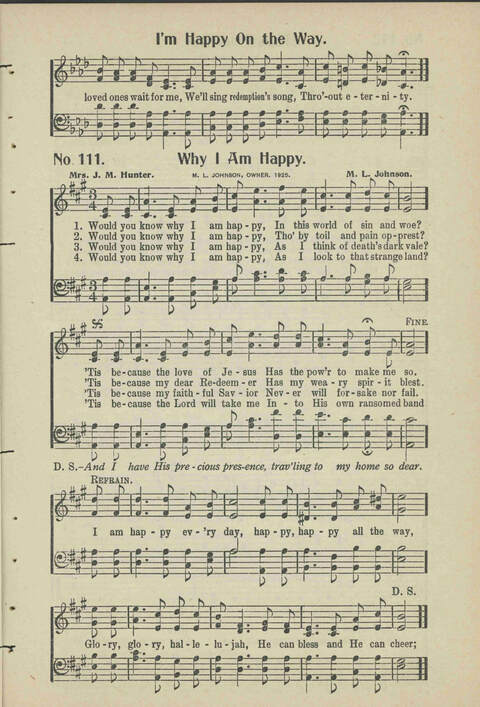 Christian Praise: edited and compiled for use in Sunday schools, churches, evangelistic meetings, singing conventions and all religious services page 99