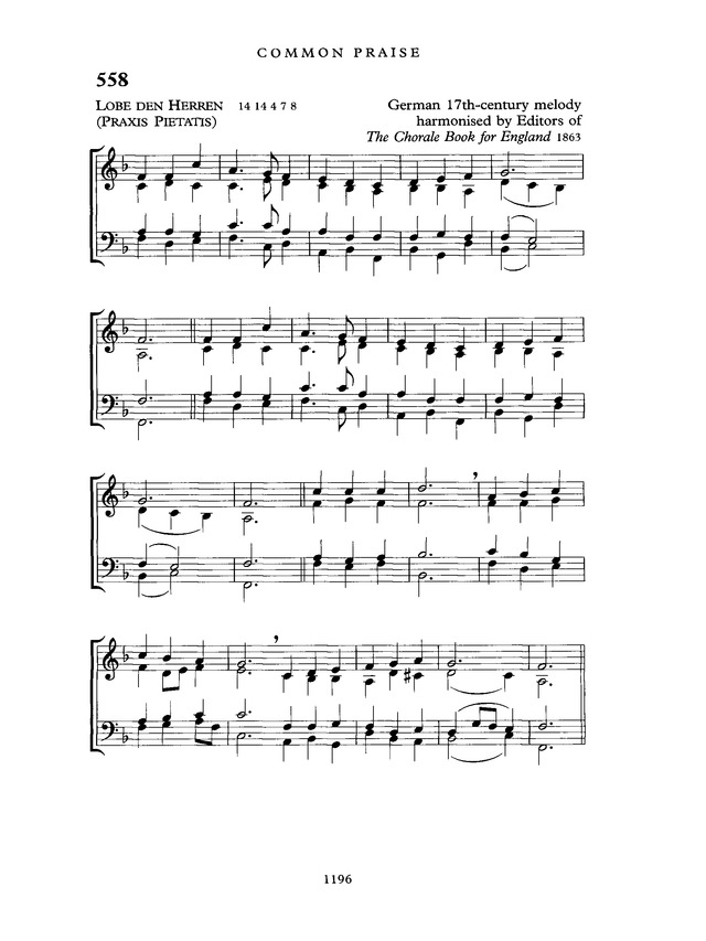Common Praise: A new edition of Hymns Ancient and Modern page 1197